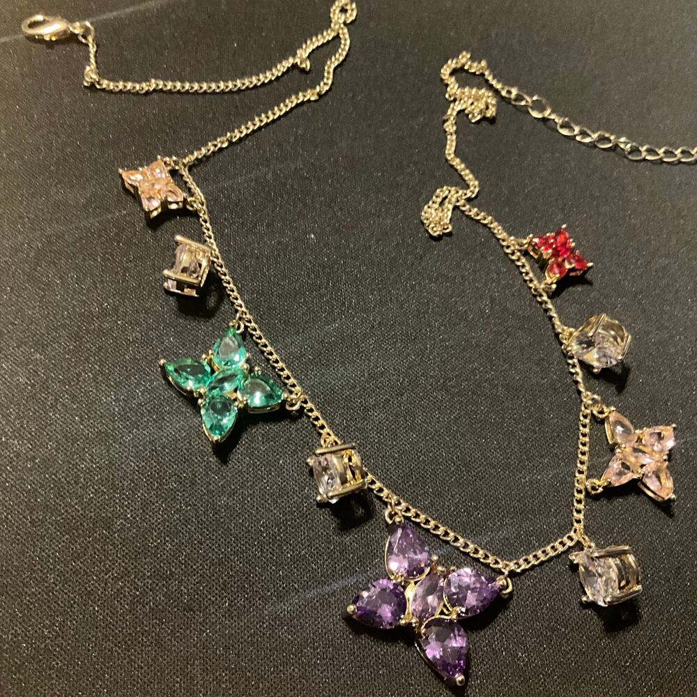 Salesman Sample 18k Gold Filled Multicolored Stones CZ - Picture 2 of 6